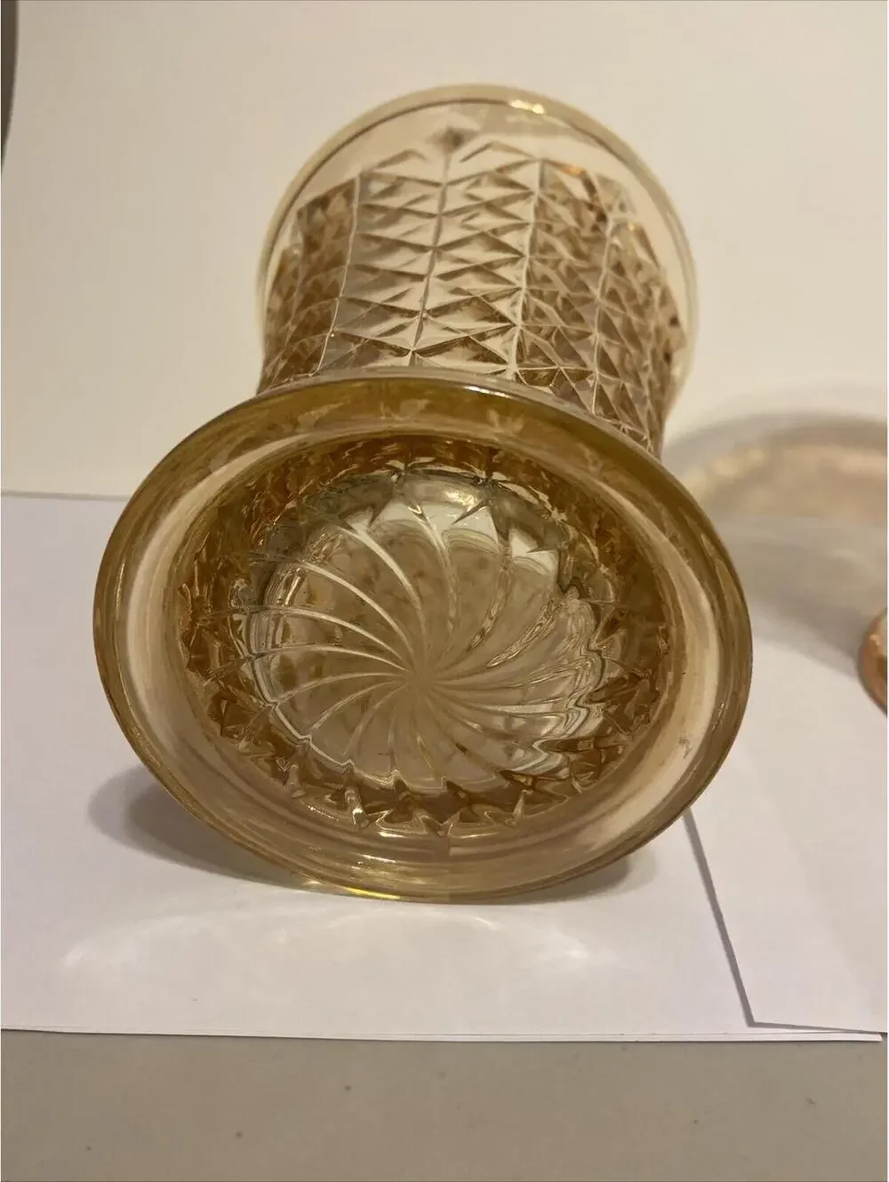 Amber Vase David Doty Studs Vase 1940’s To 1960’s